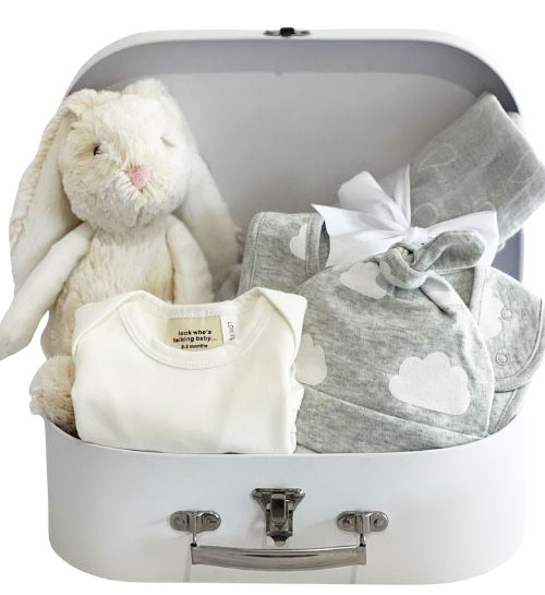 My Baby Suitcase Hamper – Deluxe Bunny Clouds